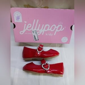 Jellypop Kids Lil Lovely Mary Jane Flats/ Size 5M/ Red " Valentines "